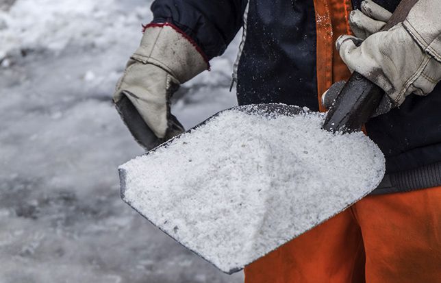 salting and ice prevention